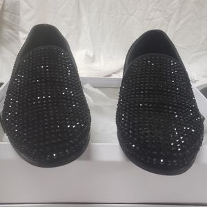 Steve Madden Caviarr Crystal black loafer shoe,Size mens 9